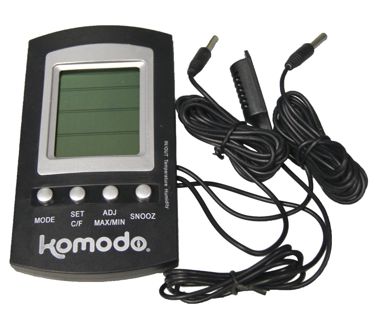 Komodo Combined Digital Thermometer and Hygrometer Compact Easy Read Dual Grade Two Sensor Probes Fast Accurate Readings