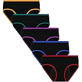 Nalwort Womens Period Underwear Menstrual Period Panties Postpartum Cotton Panties 5 Pack