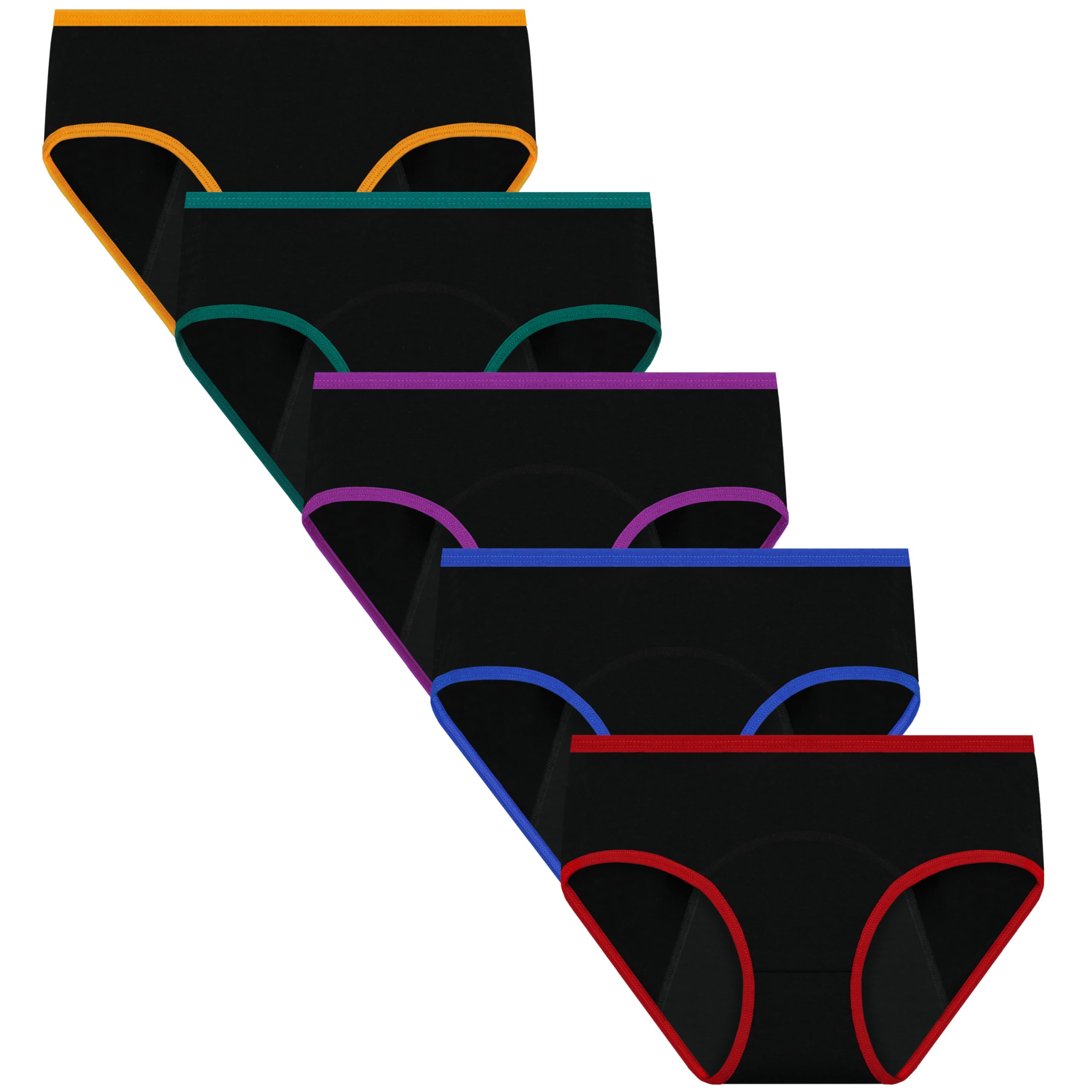 Photo 1 of Nalwort Womens Period Underwear Menstrual Period Panties Postpartum Cotton Panties 5 Pack