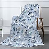 Manatees Throw Blanket Fuzzy Soft Cozy Blankets Soft Throws Warm Lightweight Plush Fleece Throw Blanket for Kids Men Women Gift Bed Couch Sofa 80"x60"