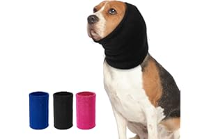SLSON Dog Ear Protectors Double Layer Thickened Ear Wraps for Dogs Quiet Head Cover Sleeves Dog Muffs for Anxiety Relief, Gro