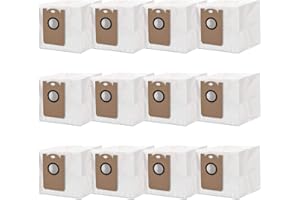 SGIZOKU Dust Bags for iHome Nova - for Kyvol Cybovac S31 - for Uoni V980 Plus Q6 - for M7 Pro M8 Max - for Neabot NoMo N1+/N1 Plus/N2 Robot Cleaner -2.5L Capacity Disposable Replacement Vacuum Bags-12 Pack