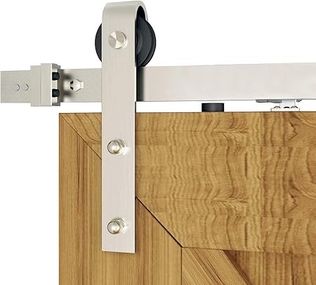 Amazon Com Diyhd 5ft Brushed Nickel Sliding Barn Door Hardware