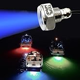 Tidal Wake Boat Drain Plug Light, Underwater Light, Fits 1/2" NPT | 27W, 1800-lumen IP68 boat light with genuine CREE LEDs for freshwater &amp; saltwater use, fishing, swimming &amp; night cruising.