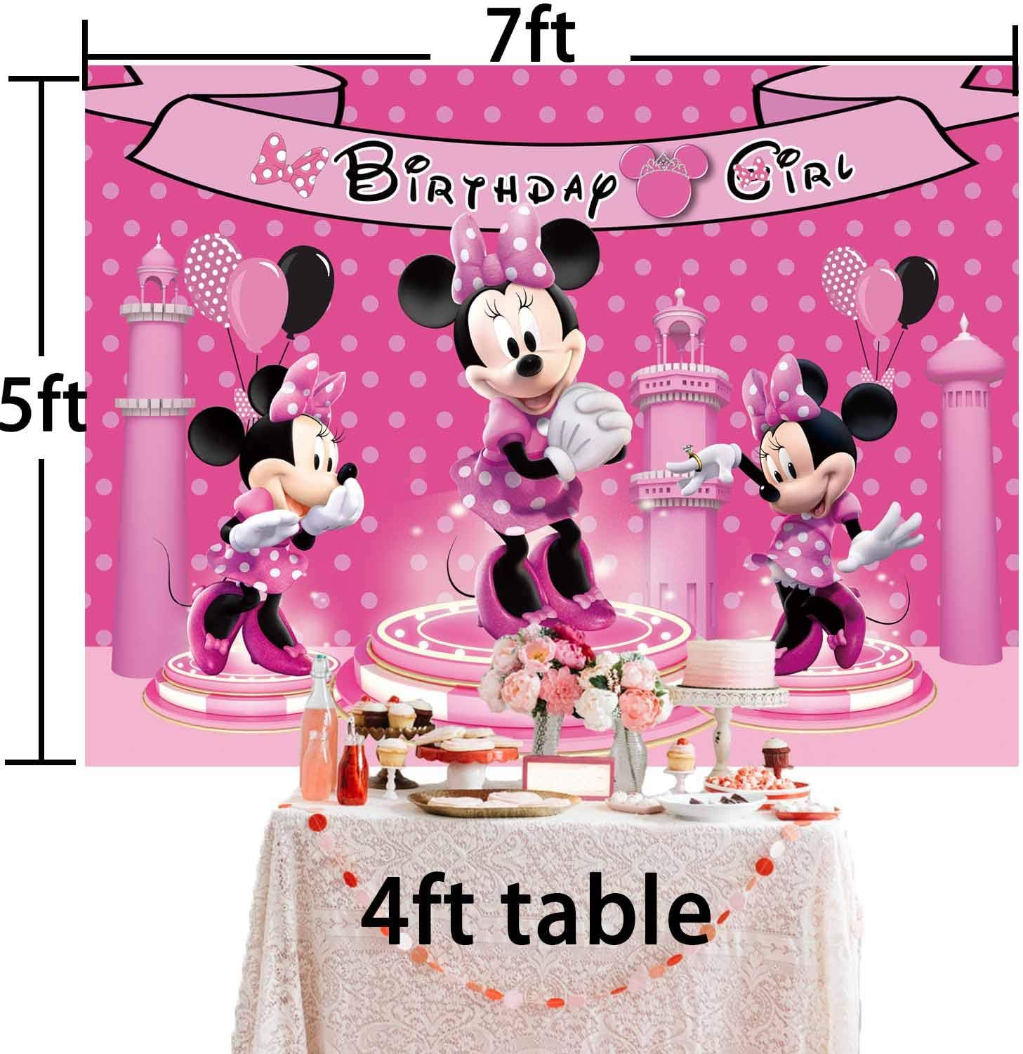 Minnie Mouse Hintergrund Rosa Geburtstag Hintergrund Amazon De Kamera