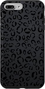 iPhone 7 Plus/8 Plus Black Leopard Cheetah Print Skin Animal Tiger Lion Case