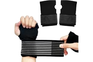 IAXSEE 4 Pack Compression Wrist Brace Wrist Support Brace Adjustable Wrist Strap Basketball Badminton Weightlifting Fitness Sports Use for Men Women(Black)