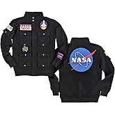 Ripple Junction NASA Men's Military Cargo Full Zip Jacket Meatball Logo American Flag Embroidered Patches Officially Licensed