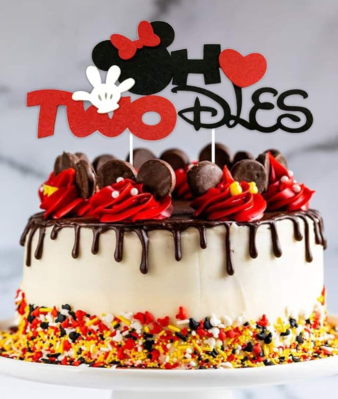 Kreatwow Minnie Cake Topper 2e Anniversaire Rose Et Or Oh Twodles 2e Anniversaire Fete Decoration Fournitures Cuisine Et Maison Decorations Dwteam In