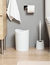 TATAY 6L Bathroom Bin Swing Lid White 19x19x28 cm Made in Spain view 4