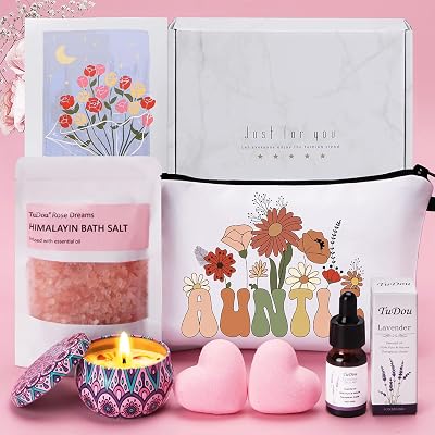 TuDou Personalised Auntie Pamper Hamper Gift Box for Birthdays Mothers Day