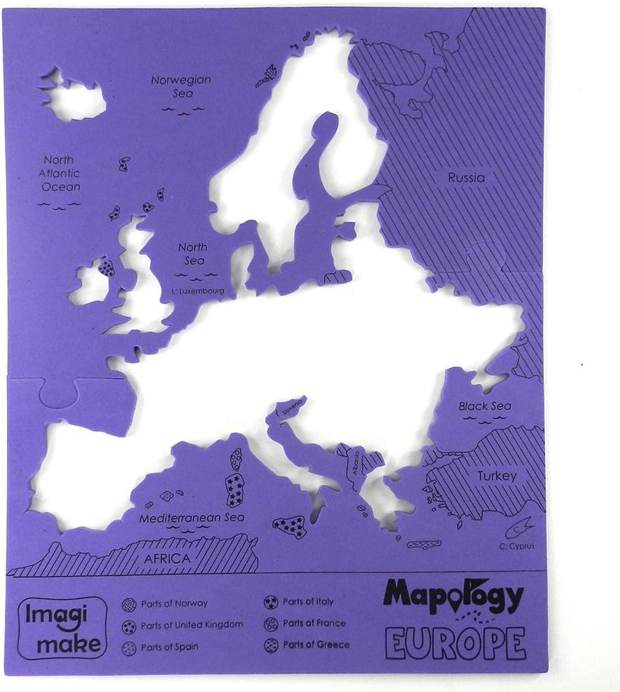 Imagimake Mapology: Europe Map Puzzle for Kids, Multicolored, 32 pieces, 10.08 inches by 13.5 inches - Image 4