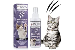 PUDXLRE Cat Deterrent Spray Indoor, 120ML Cat Repellent Indoor for Cat and Kitten, No Scratch Spray for Cats, Anti-Scratch Cat Training Spray for Furniture, Curtain, Floor & Plant, Indoor & Outdoor