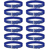 LEACOOLKEY 12 Pcs Baseball Belts Adjustable Softball Belts Bulk Team Sprots Belts for Adult and Youth
