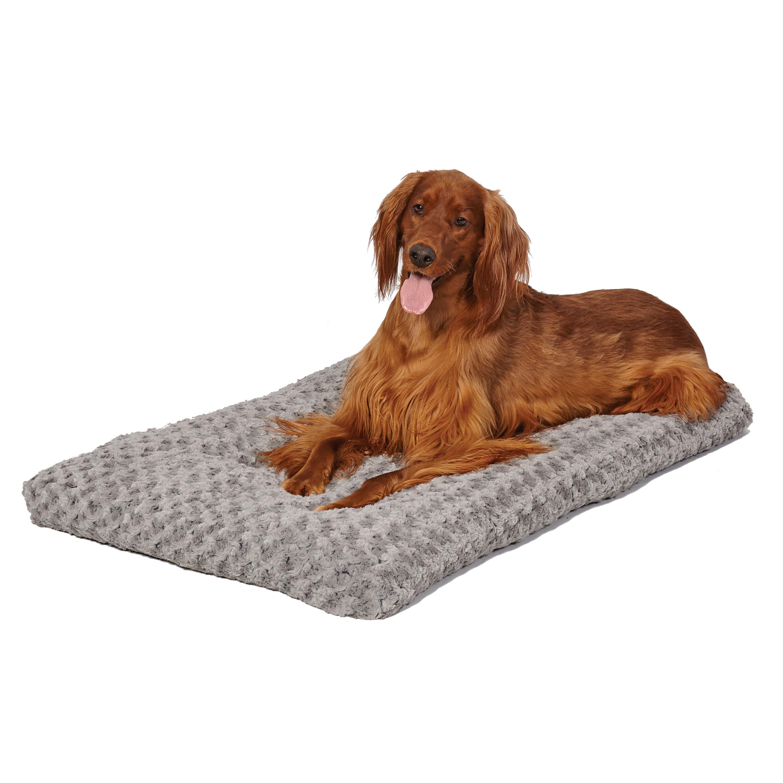 MidWest Homes for Pets Large QuietTime Deluxe Gray Ombré Swirl Plush Pet Bed, Machine Washable, Non-Skid Bottom, Soft Crate Mat for 42-inch Crates Image MidWest Homes for Pets Large QuietTime Deluxe Gray Ombré Swirl Plush Pet Bed, Machine Washable, Non-Skid Bottom, Soft Crate Mat for 42-inch Crates Image