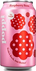 Poppi Prebiotic Soda, Raspberry Rose, 12 Fl Oz (Pack of 1)