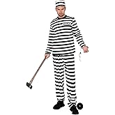 Spooktacular Creations Prisoner Costume, Inmate Jail Costume Men, Halloween Costumes for Men 2025,Jailbird Prison Outfit