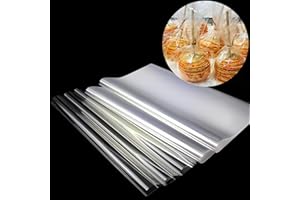 SYOGUA 150 Pieces Cellophane Sheets, 12 x 12 inches 3 Mil Thick Gift Wrap, Crystal Clear Candy Wrappers for Treats, Candies, Cake Pops, Henna Cones, DIY Crafts