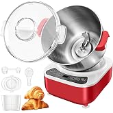 Sakerplus Automatic Dough Mixer With Ferment Function,7L Capacity | 304 Stainless Steel Bowl, Automatic Dough Kneading Machine with Ferment Function for Bread, Dumplings, Pizza Dough, Noodles