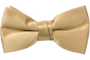 Spring Notion Boys' Pre-Tied Banded Satin Bow Tie, Optional Gift Box