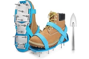 DenForste Lawn Aerator Shoes for Grass - Pre-Assembled Grass Aerator Shoes for Lawn - Soil Yard Aerator Tool for Aerating Patio Garden