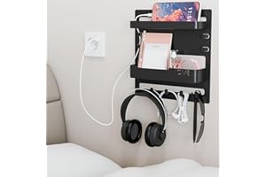 Yieach Bedside Shelf for Dorm Bed,Rv,Small Room and Nightstand,Wall Mounted Floating Shelves and Bedside Wall Organizer for R