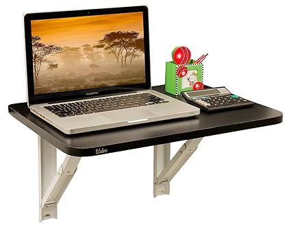 Wudore Compacto Urban Homes EWT-FW-T01 Wall Mounted Folding Laptop Table (Black)
