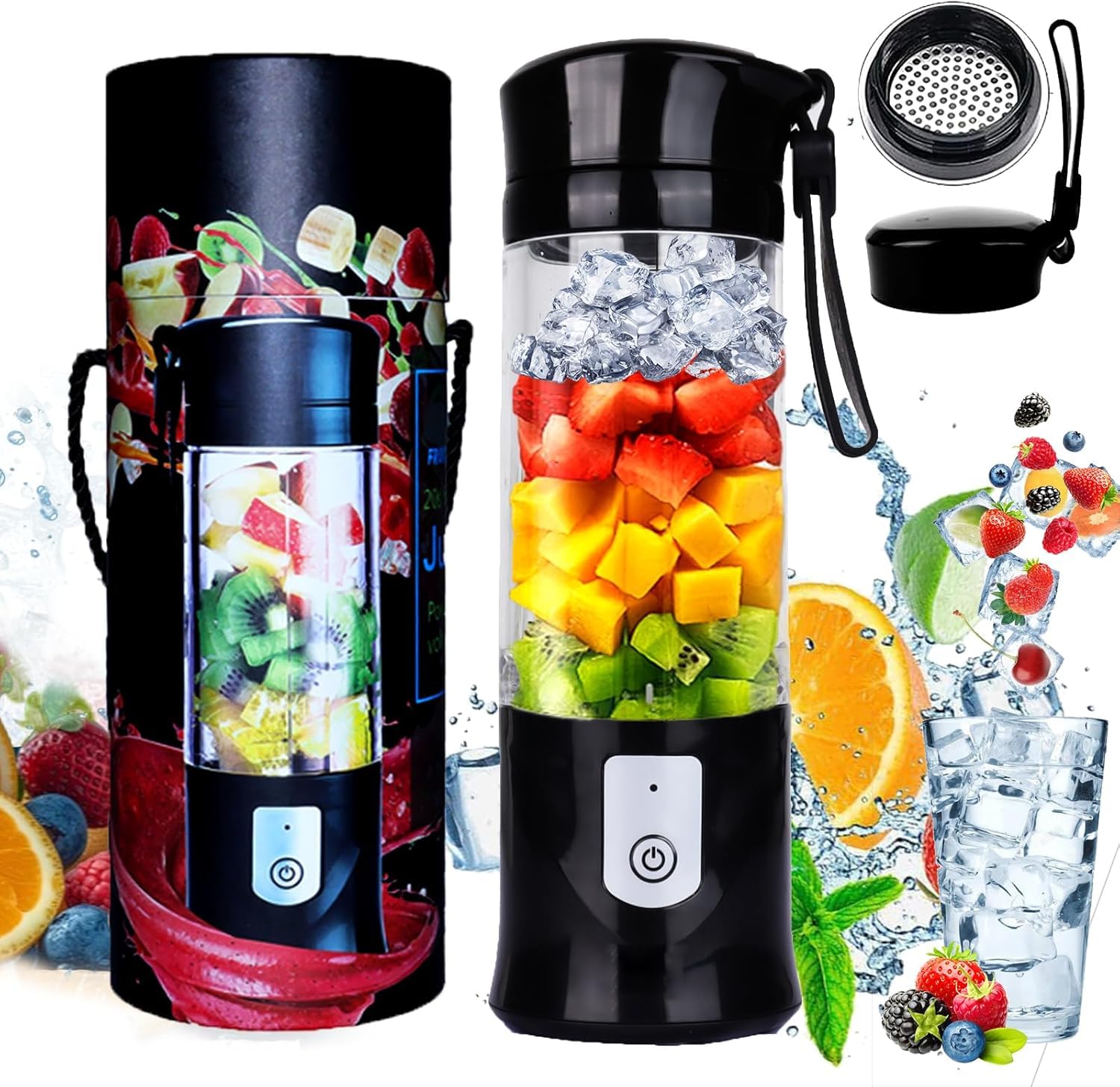 Photo 1 of *UNTESTED*
Portable Personal Blender,13OZ Cordless Juicer Cup,Serrated 6 Blade with Filter,USB Rechargeable and Self Cleaning,Ideal for Smoothies,Ice Blending,Juicing, Mini Blender for Travel Sports Outgoing