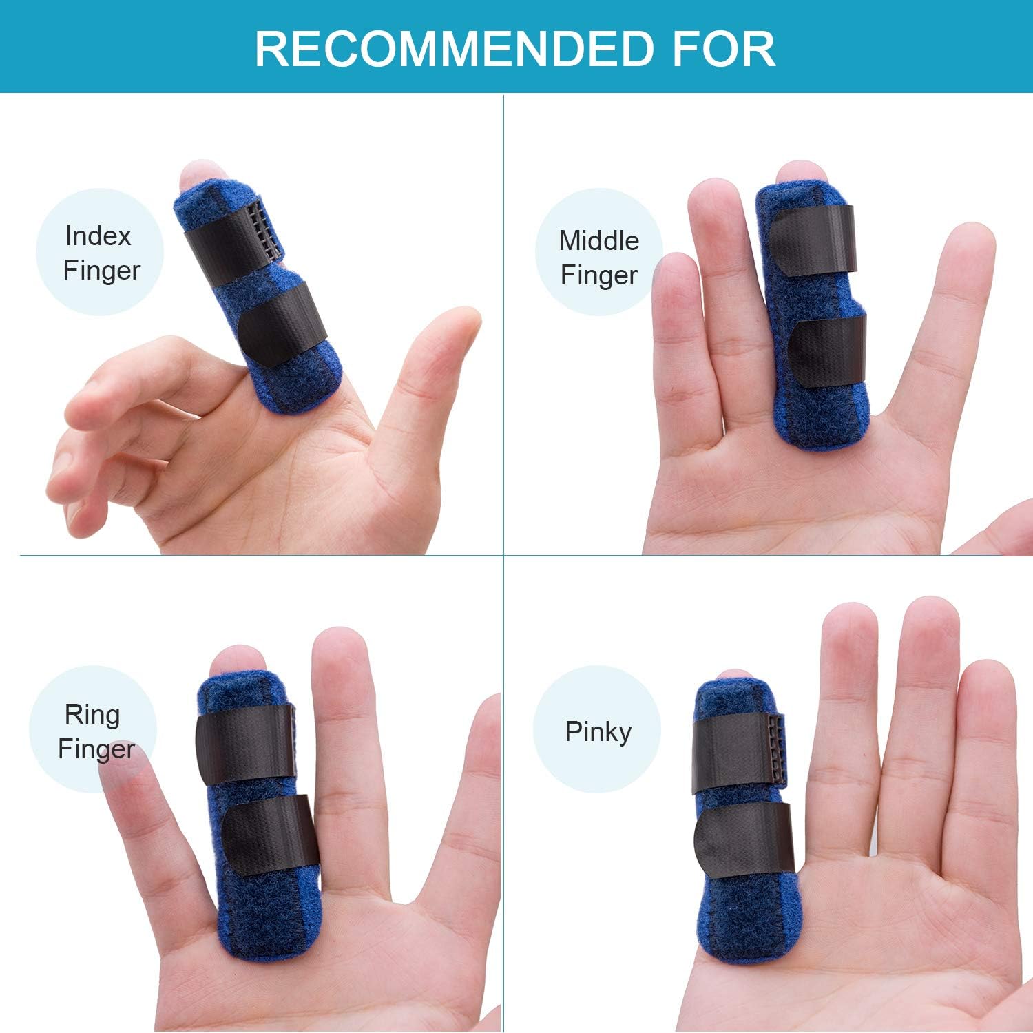 Sumifun Trigger Finger Splints, Mallet Finger Brace for Broken Finger, Finger Knuckle Immobilization for Arthritis Pain, Sport Injuries, Basketball, Baseball, Bowling: Health & Personal Care