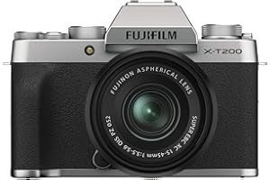 Fujifilm 16647020 X-T200 Mirrorless Digital Camera w/XC15-45mm F/3.5-5.6 OIS PZ Lens - Silver