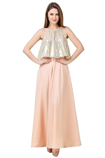 Light peach maxi dress Outlet