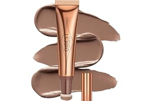 Mysense Liquid Contour Beauty Wand,Gel Cream Bronzer Stick,Blendable Matte Finish Shades Pencil,Long Lasting Smooth Moisturize Gliding Face Makeup,With A Sponge Tip,#01