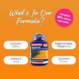 Zipvit Curcumin Tablets 95% Curcuminoids with Black Pepper 90 vegan view 2