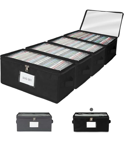 Amazon.com: (48) Triple AlphaPak Dark Gray DVD Cases/Boxes