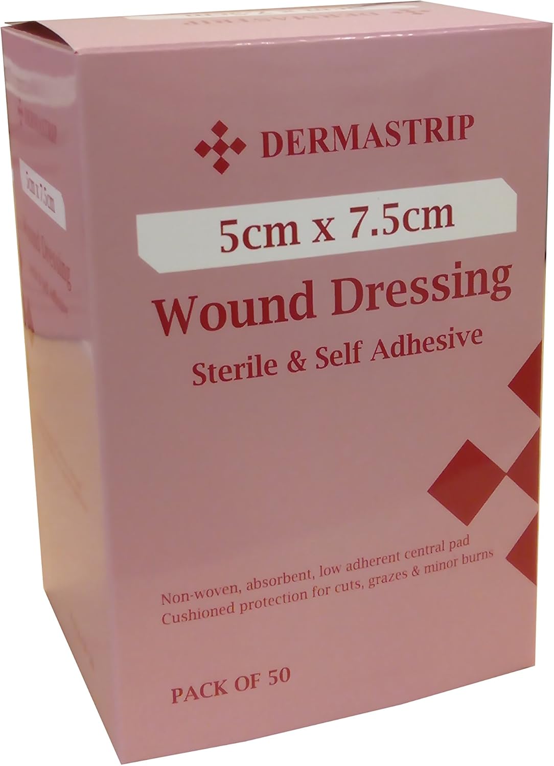 DermaStrip Premium Adhesive Wound Dressings with Free Saline Wipes