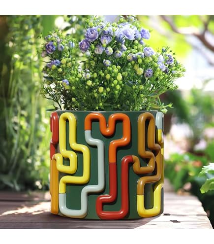 Comfort Living - Fioriera sospesa in ceramica, marrone, 19 cm