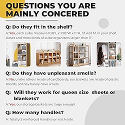Criusia Fabric Storage Cubes - 11 Inch Collapsible