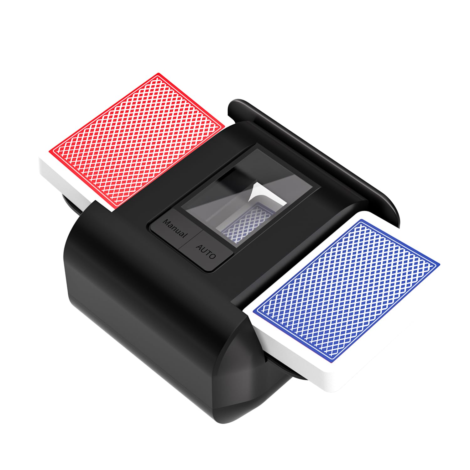 BIFTU Automatic Card Shuffler with Dual Modes, Rechargeable 1-2 Deck Card Shuffle Machine, Low Noise Operation Card Shuffler for Poker, UNO, Blackjack, Skip-Bo, Phase 10