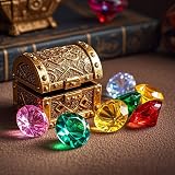 NLR FUN 10pcs Diamond Toy Set 4cm Acrylic Gem Pirate Treasure Easter Party view 8