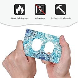 Tewujay Decorative Outlet Cover 1 Gang Blue Vintage