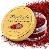 Marigold Lotus Pure Authentic Premium Kashmiri Saffron Threads - 2 Grams | Hand-Harvested, Food-Safe Packaging, For Tea, Paella, Rice, Desserts, Golden Milk and Risotto