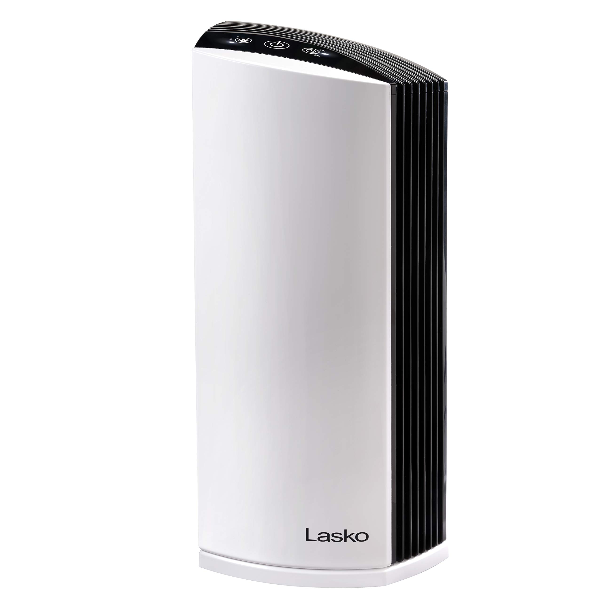 Lasko LP300 HEPA Tower Air Purifier with Timer for a Cleaner, Fresher Environment –2-Stage Filtration Removes Smoke, Odors, Pet Dander, Virus Sized Particles, Pollen, Dust, 21.6