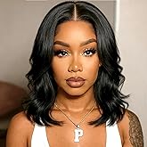 Douyin Wear and Go Glueless Wigs Human Hair Pre Plucked Pre Cut Drawstring Body Wave 2x6 Hd Lace Closure 14 Inch Middle Part Bob Wig Human Hair Short 180 Dentisty Lace Front Wigs for Black Women