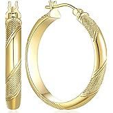 Gold Hoop Earrings 14K Gold Hoops Earrings For Women Large Thick Women’s Hoop Earring for Women Modern Elegance 25/30MM