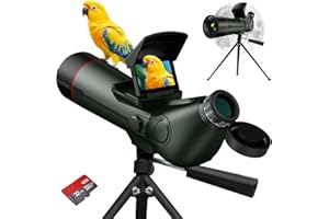GOWWPUN Spotting Scopes Telescope, Save 30MP Photos&4K Video, 2.8'' Extended Screen,78mm Large Objective Lens for Stargazing,