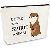 Otter Lover Gift Otter Gifts for Women Makeup Bag Sea Otter Gifts Animal Lover Gift for Her Cosmetic Bag Otter Mom Gift Friendship Gift Idea Christmas Birthday Gifts for Female Sister Otter Lover