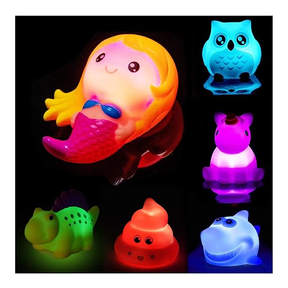 Buy Wishkey Set of 6 Light Up Floating Animals, Mermaid & Poop Bath