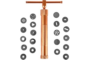 YAMHOHO Stainless Steel Clay Extruder Sugar Paste Extruder Cake Fondant Decorating Tool Set Ceramics & Pottery Clay Extruders Mixers & Presses (Pink)