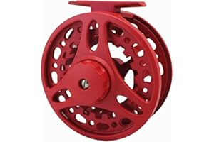 5/6 7/8 Aluminum Fly Fishing Reel Left and Right Handed Changeable Disc Drag System Reel Diameter 85mm 95mm Red Color