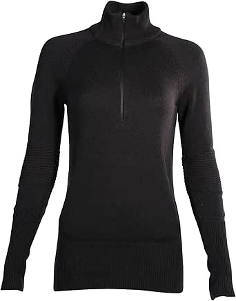 Amazon.com: Nike Women's Sport 1/2 Zip Standard Fit Golf Sweater-Black-Large: Clothing